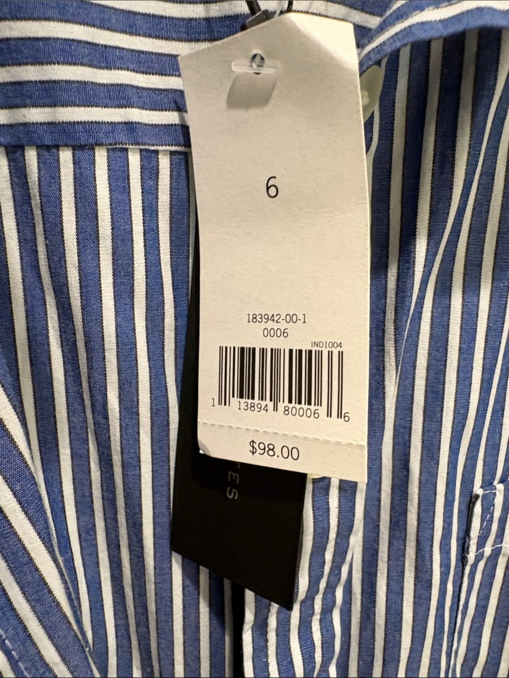 Banana Republic Blue and White Striped Button-Up Shirt - Picture 3 of 5